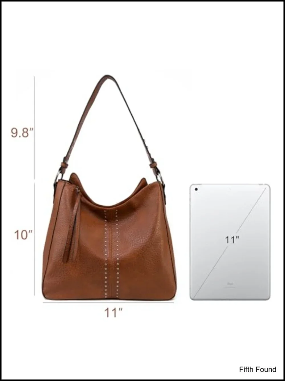 Vegan Leather Hobo Bag Top Handle Shoulder Purse Bucket Handbag